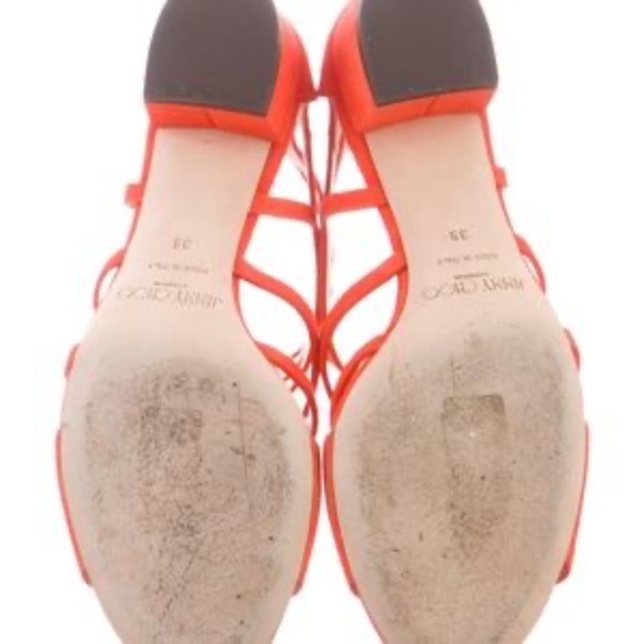 Jimmy Choo Suede Cage Cutout Sandals - Picture 5 of 6